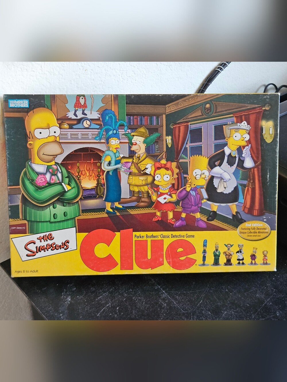 The Simpsons CLUE 2nd Edition 2002 Board Game Rare Retired 100% Complete